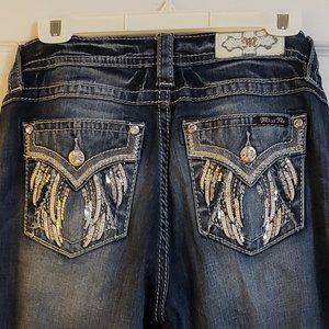 Women's Miss Me Wings Sequin Easy Boot 29 X 33
